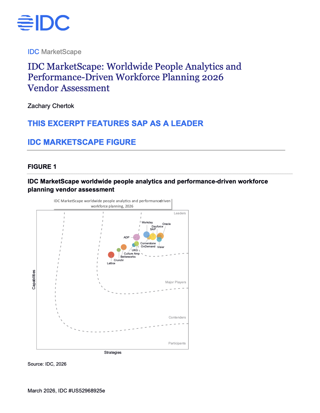 IDC MarketScape Worldwide People Analytics and Performance-Driven Workforce Planning 2026 Vendor Assessment